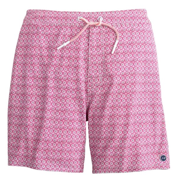 NWT Johnnie-O Men's Half Elastic Surf Shorts Kitts Sun Kissed Trunks XXL